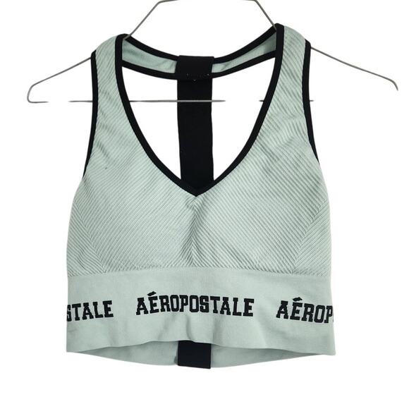 Aeropostale Mint Green Racerback Sports Bra Womens Size Large L - Picture 1 of 3